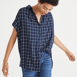 Madewell Central Shirt in Windowpane- XS